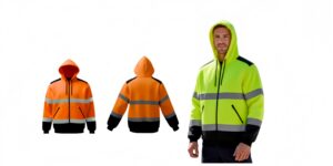 hi vis zip hoodie