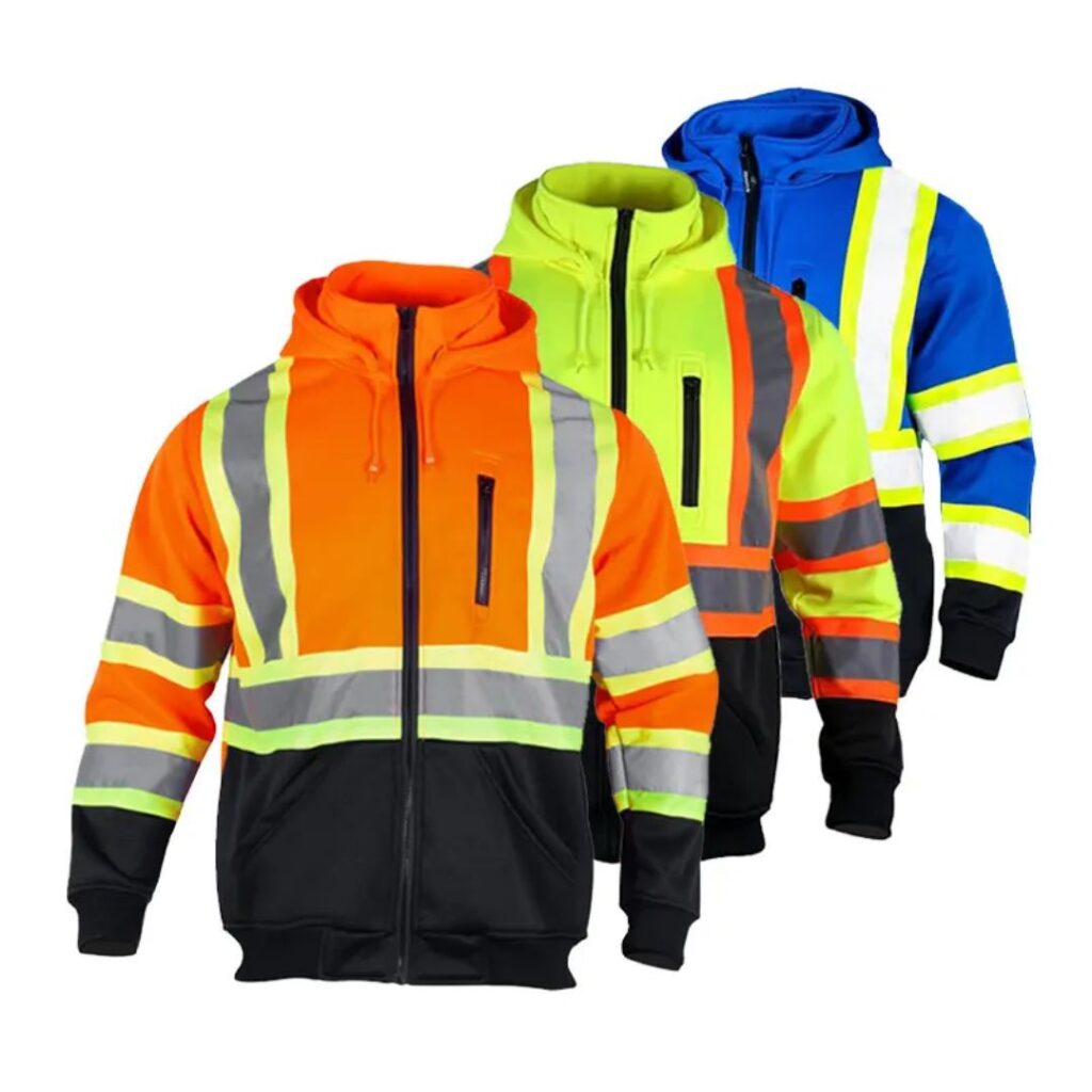 Hi-vis zip sweatshirt