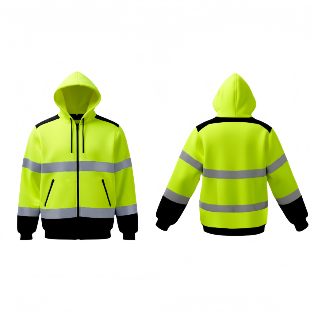 Hi Vis Zip Up Hoodie