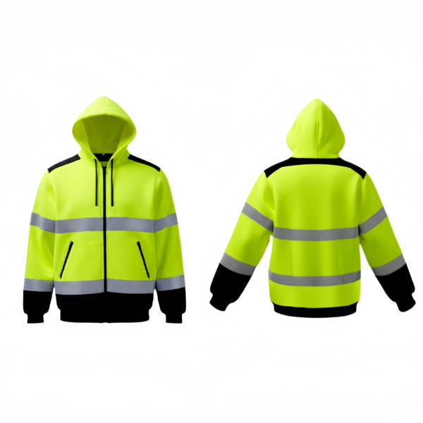 Hi Vis Zip Up Hoodie