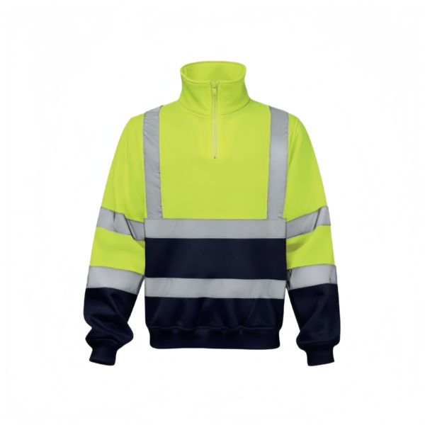 hi vis half zip sweatshirt