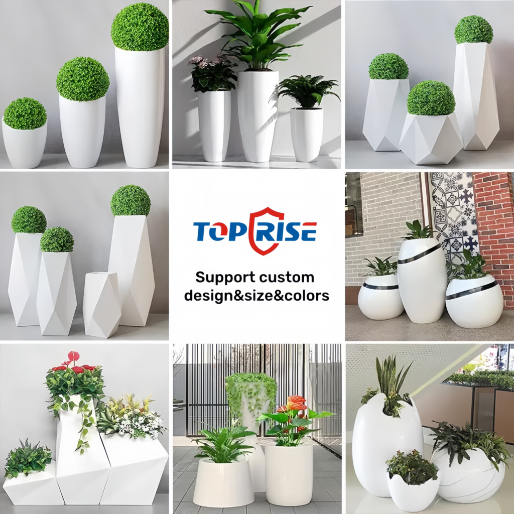 custom fiberglass planter