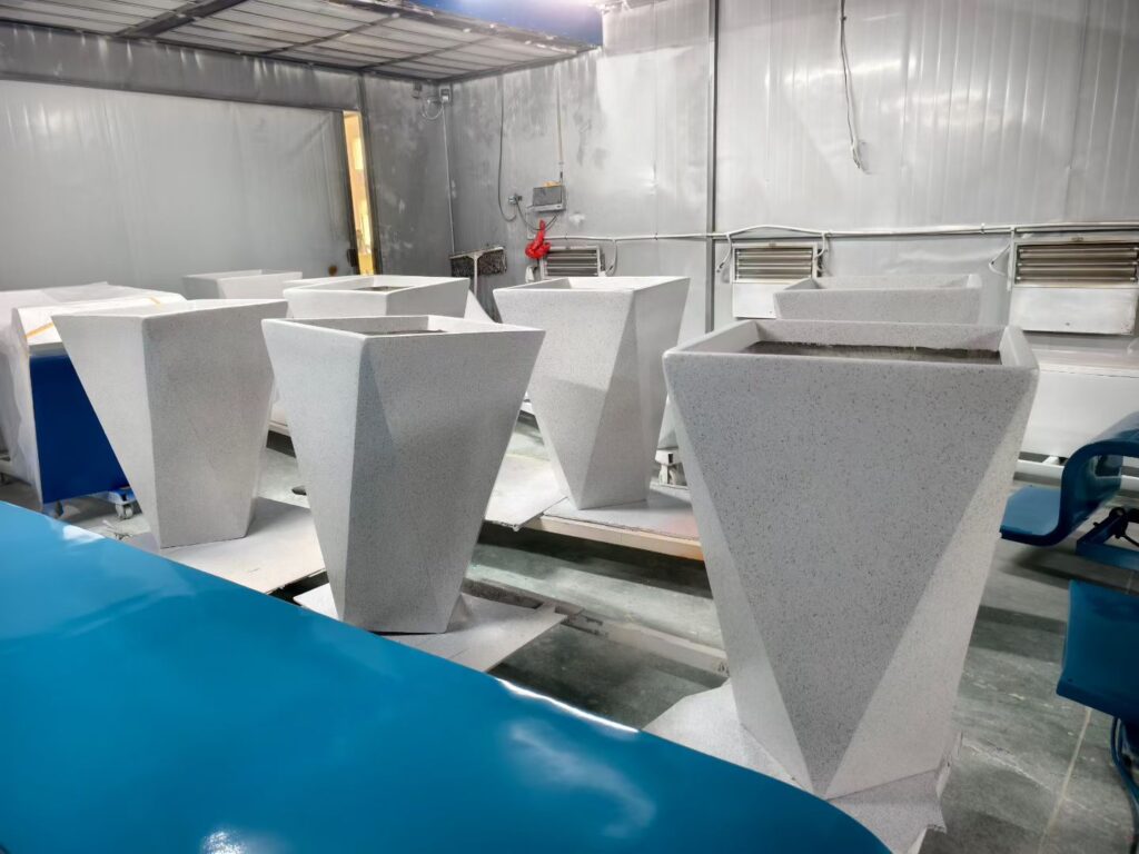 fiberglass planter toprise