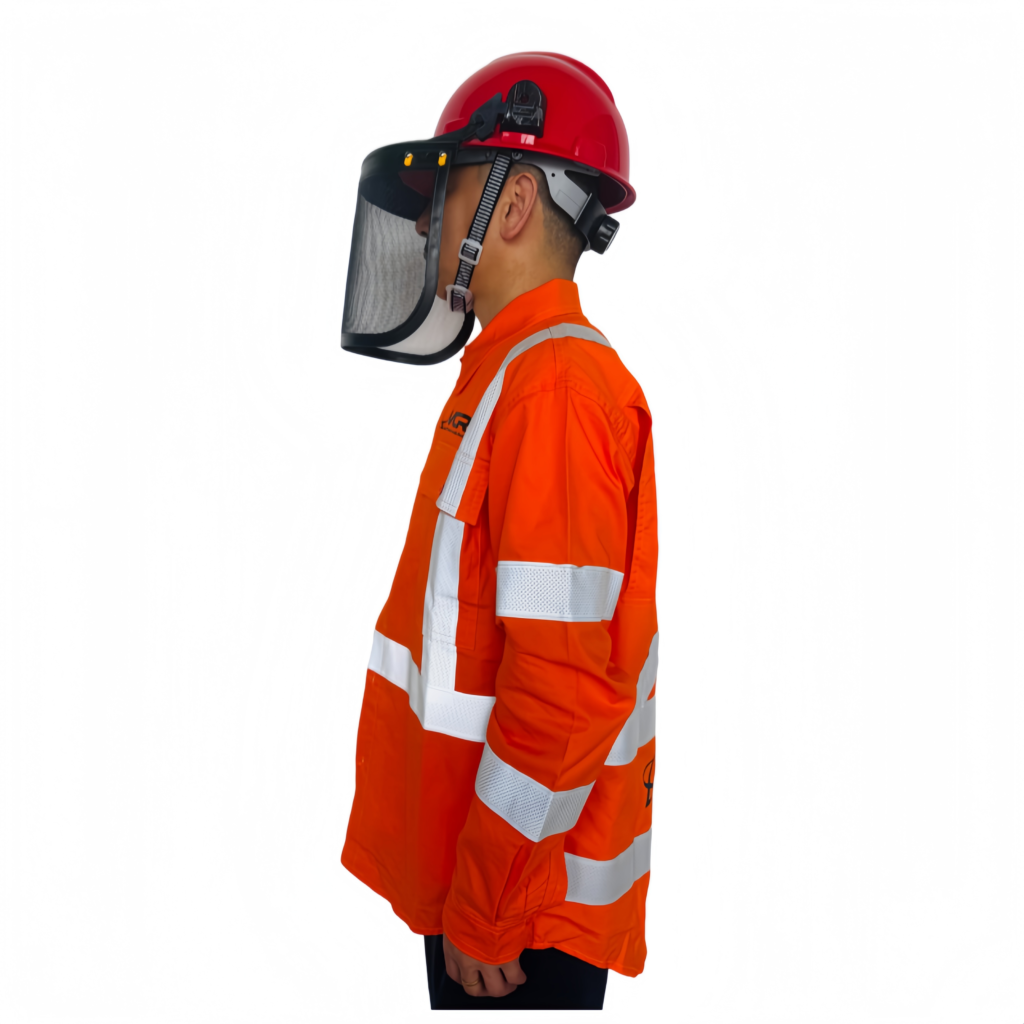 safety helmet with face shield