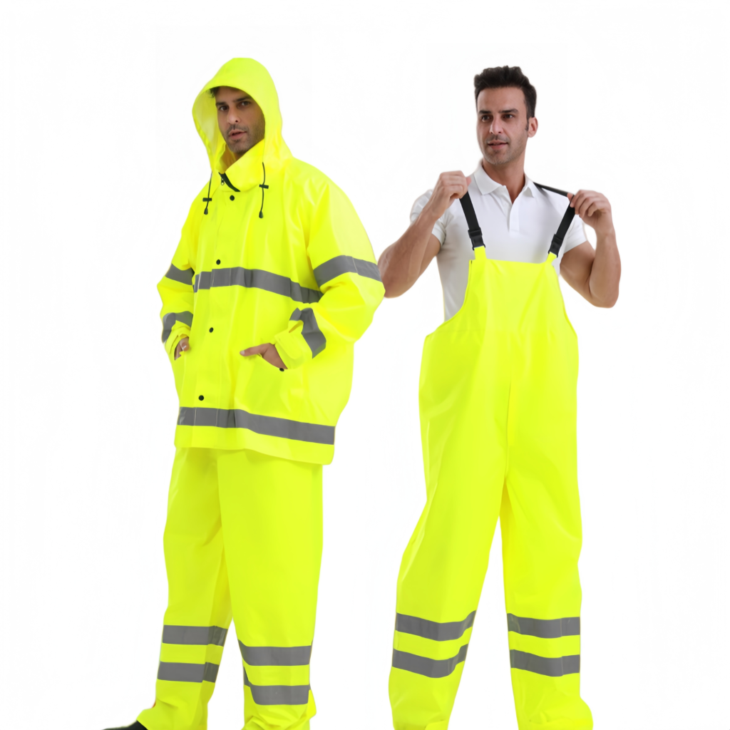 jacket and bib pants rain suit