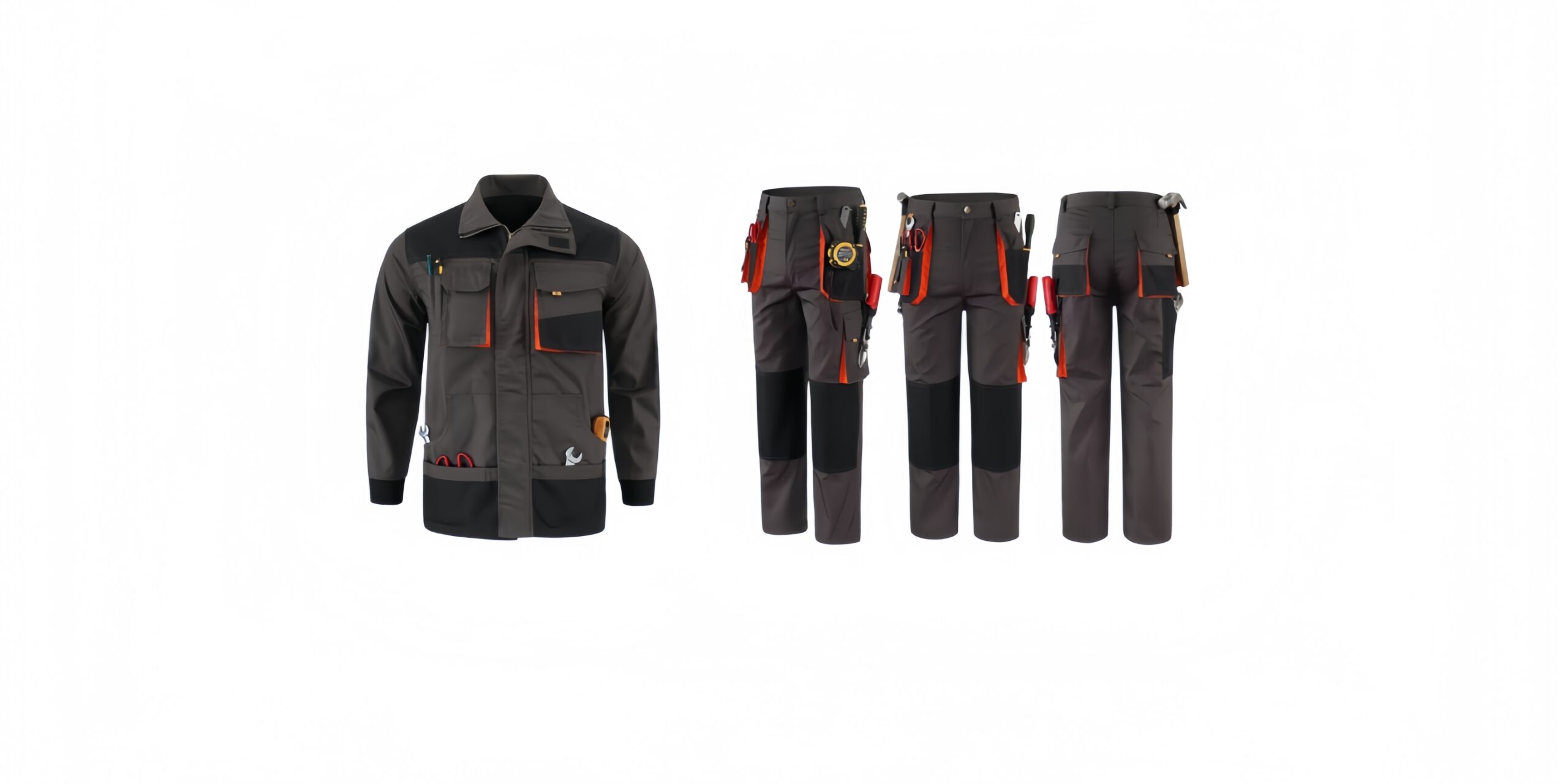 multi-pocket safety jacket and pant