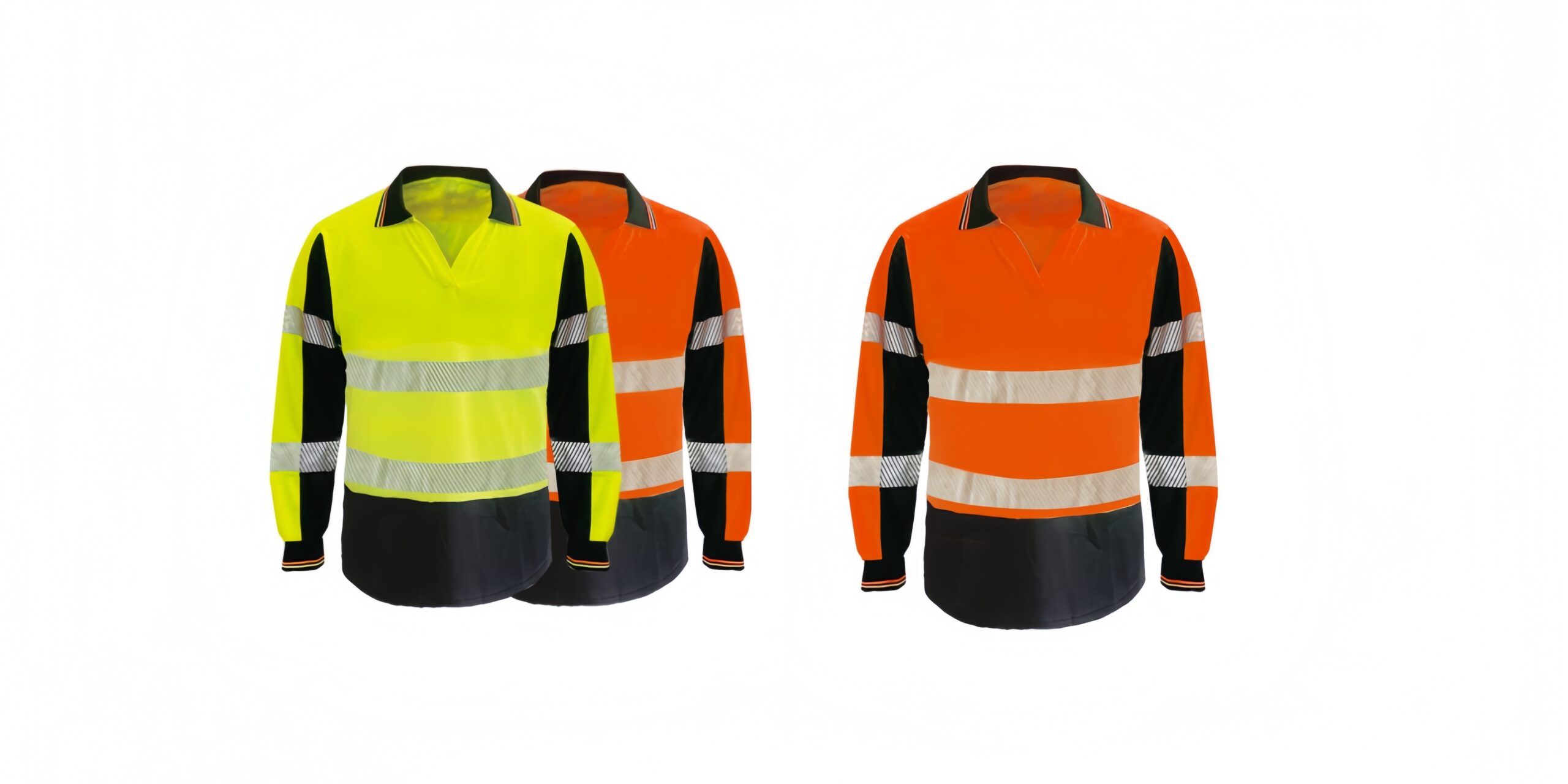 hi-vis long sleeve safety polo shirt