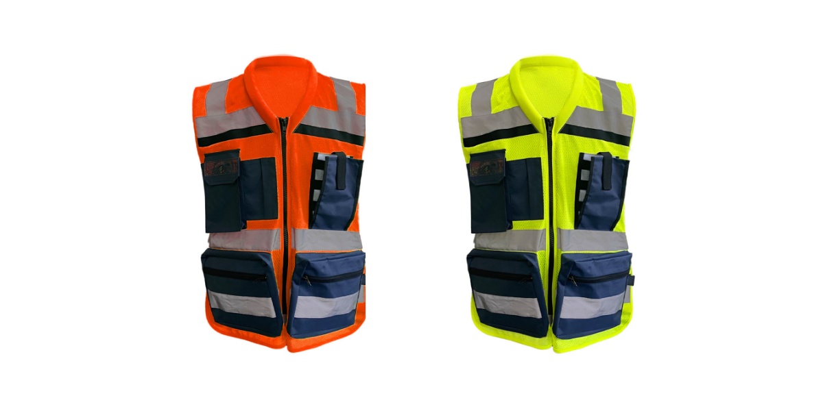 multi-pocket mesh safety vest