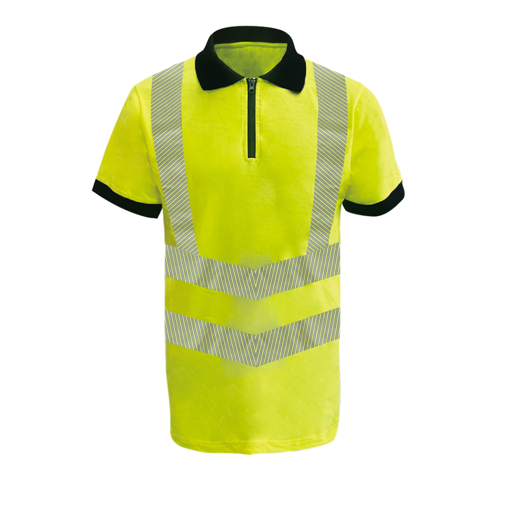 short sleeves reflective polo shirt