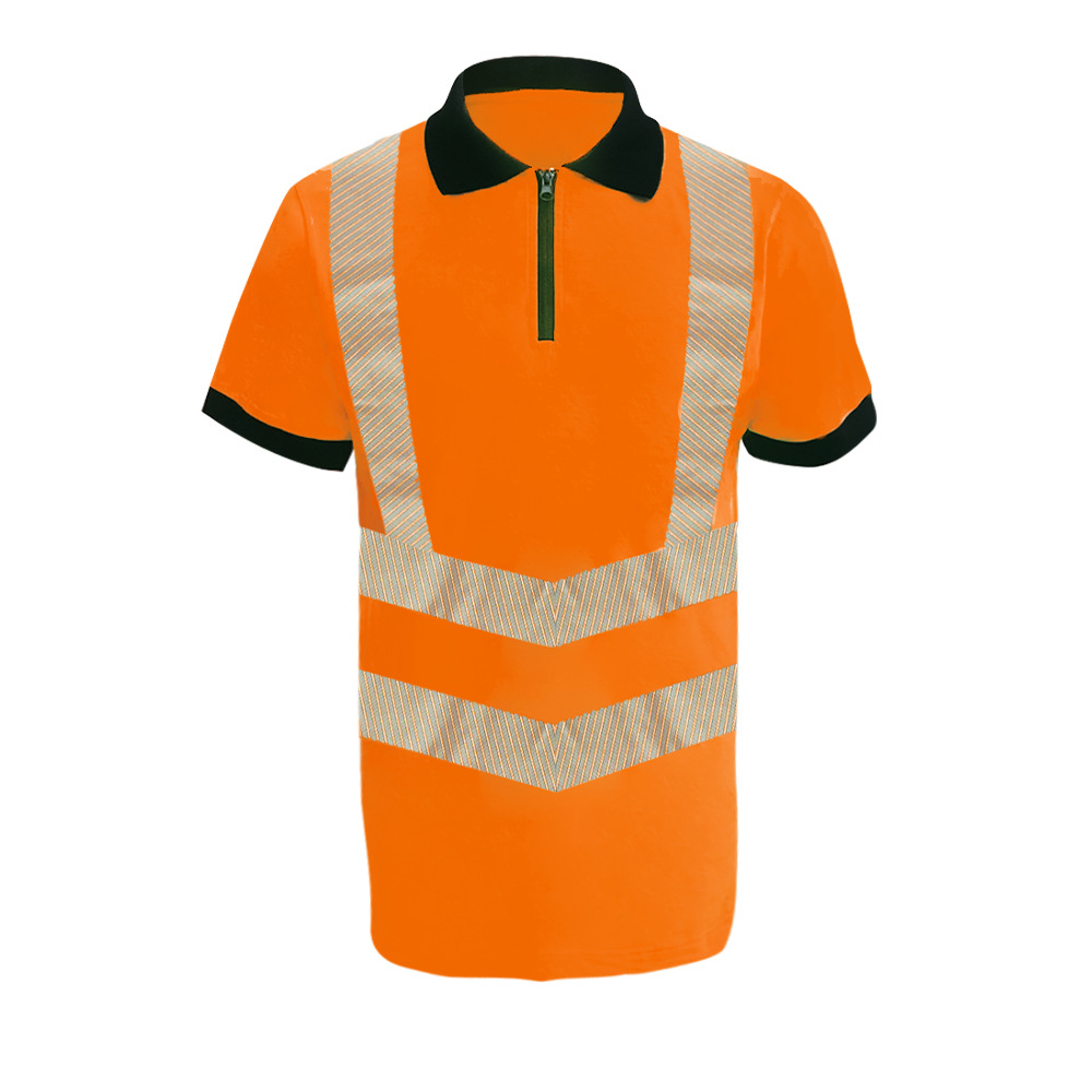 short sleeves reflective polo shirt 