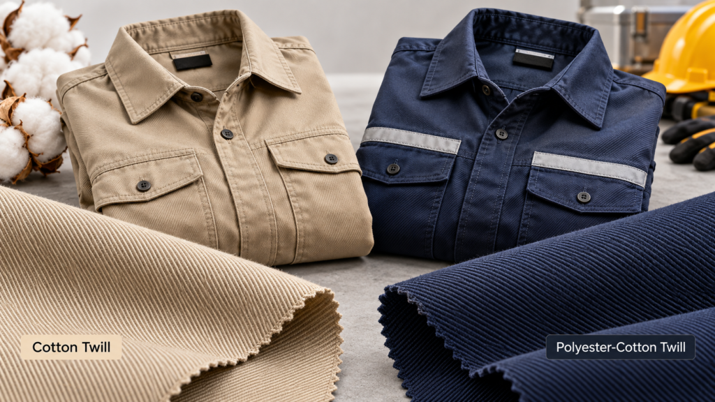 cotton and polyester cotton workwear
